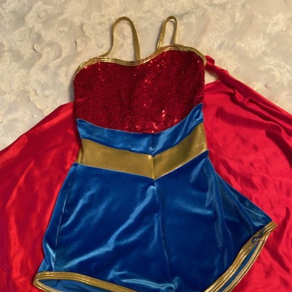Curtain Call Super Hero Super Girl Dance Halloween Costume Size Small - Picture 3 of 13